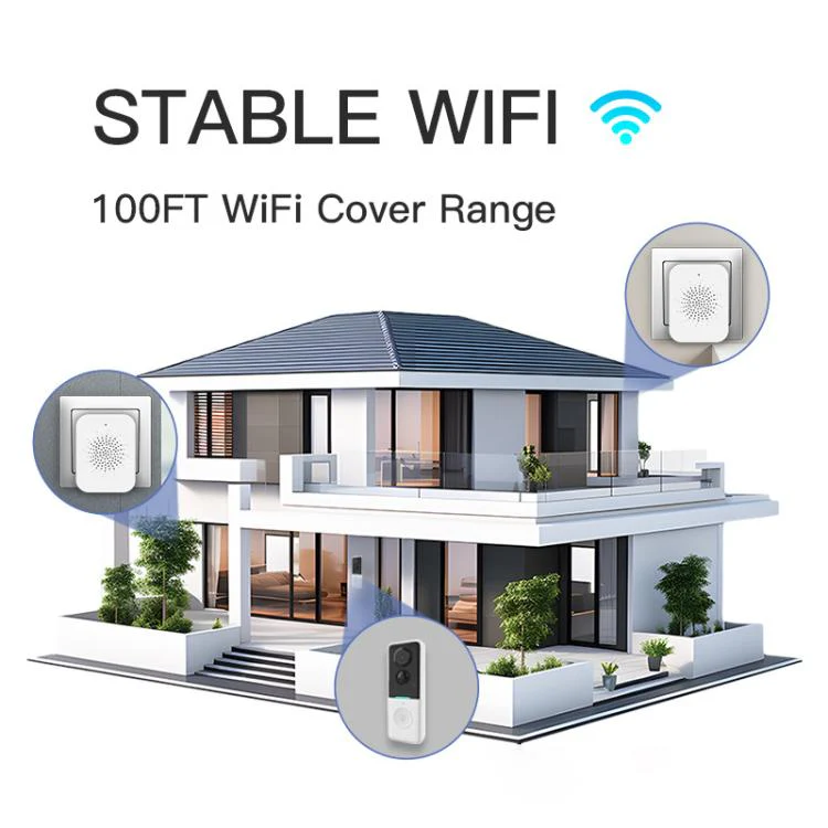 1MP HD Graffiti Smart Video Doorbell Camera Support PIR Motion Detection and Two-way Audio(Black) - Image 8