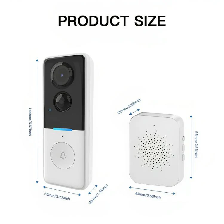1MP HD Graffiti Smart Video Doorbell Camera Support PIR Motion Detection and Two-way Audio(White) - Image 9