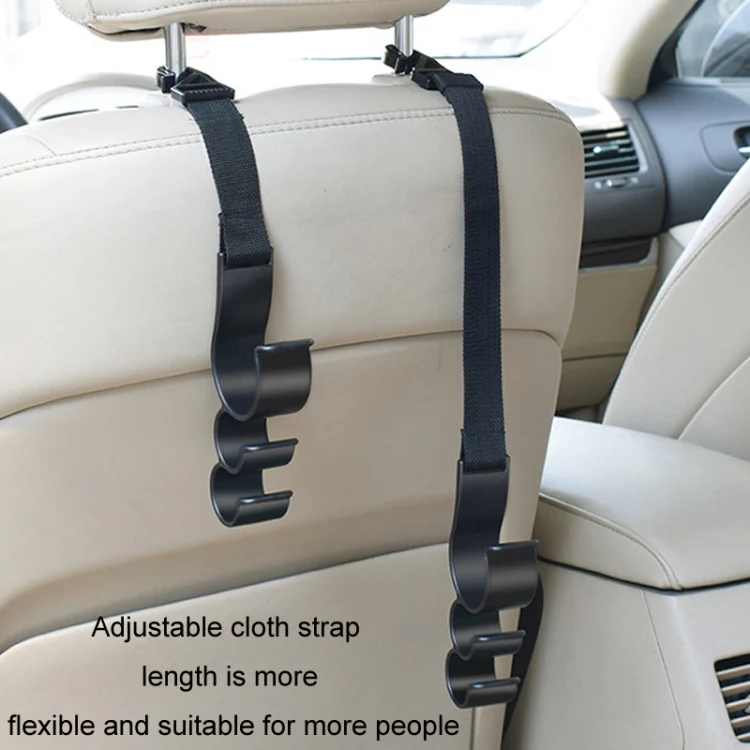 1pair Car Seat Back Umbrella Fixed Storage Hook, Style: Adjustable - Image 7