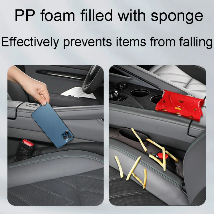 1pair Car Seat Storage Organizer Seat Anti Leakage Seam Fillers(Gray) - Image 8