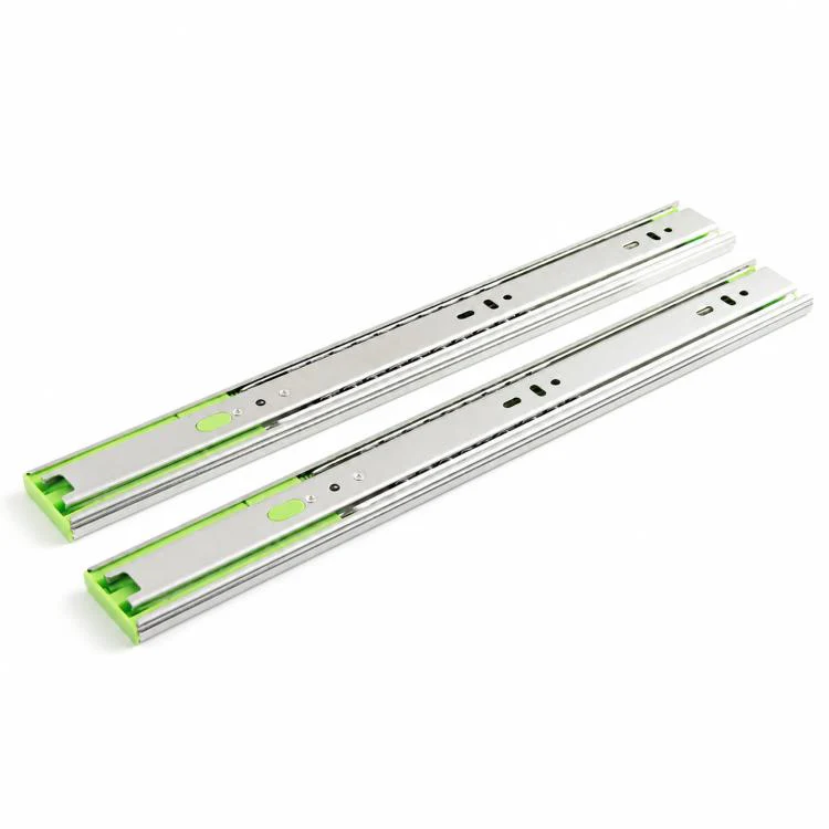 1pair Heavy-Duty Soft-Close Drawer Slides Thickened 3-Section Silent Soft-Close Slide Rails, Spec: Stainless Steel 20 inch 50cm