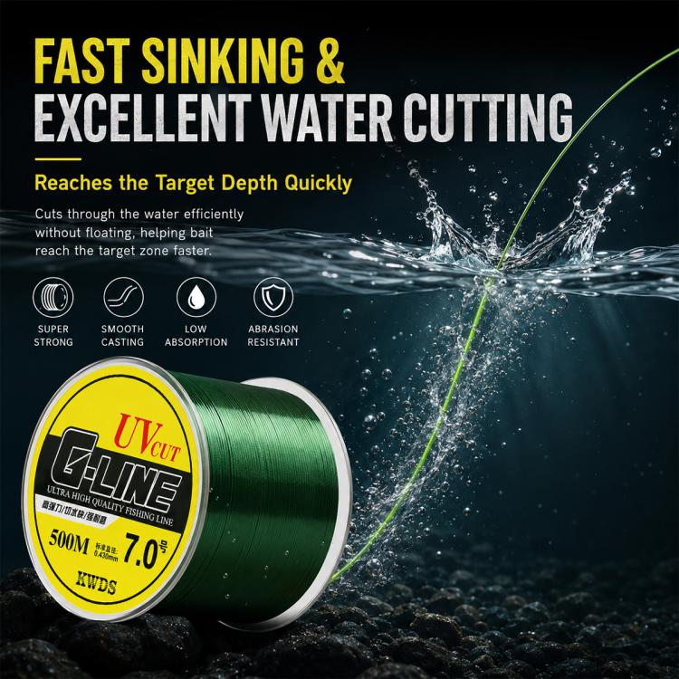 2.0# 500m High Strength Nylon Monofilament Fishing Main Line(Transparent White) - Image 7