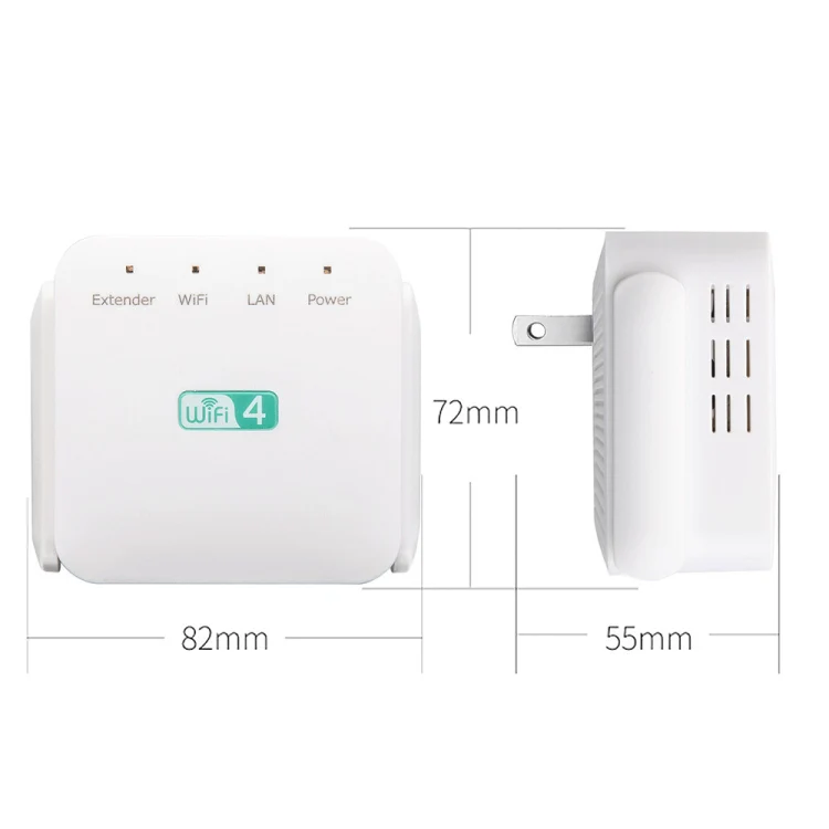 2.4G 300M Wi-Fi Amplifier Long Range WiFi Repeater Wireless Signal Booster EU Plug White - Image 3