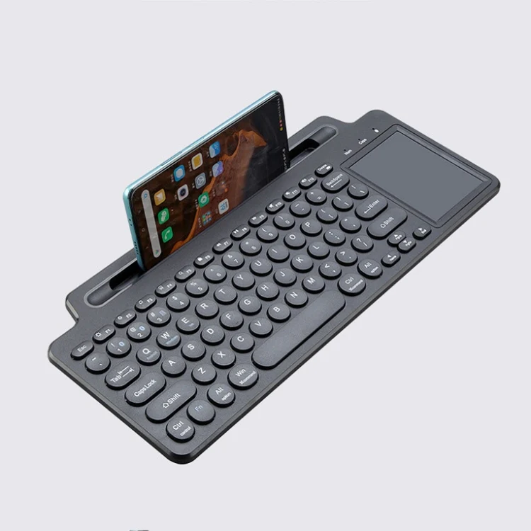 2.4G Bluetooth Wireless Keyboard With Card Slot Bracket With Touchpad - Image 2