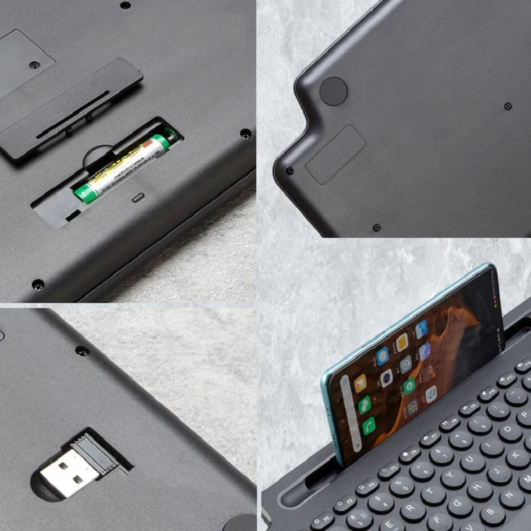 2.4G Bluetooth Wireless Keyboard With Card Slot Bracket With Touchpad - Image 4
