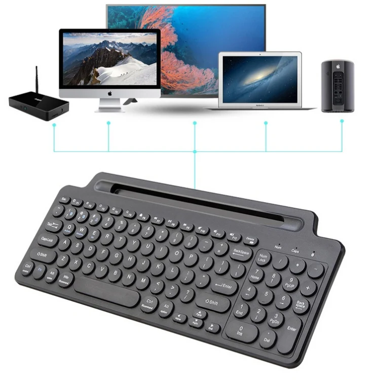 2.4G Bluetooth Wireless Keyboard With Card Slot Bracket With Touchpad - Image 7