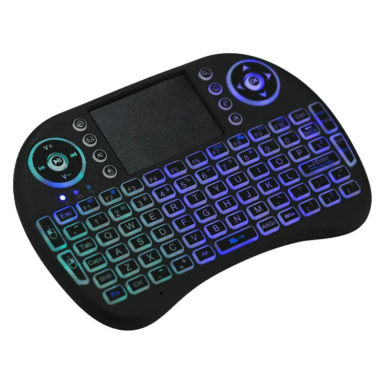 2.4GHz Mini i8 Wireless QWERTY Keyboard with Colorful Backlight & Touchpad & Multimedia Control for PC, Android TV BOX, X-BOX Player, Smartphones(Black) - Image 4