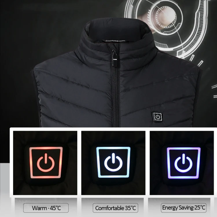 2 Area Single Control USB Electric Heating Undershirt Intelligent Warm Vest, Size: L(Red) - Image 4