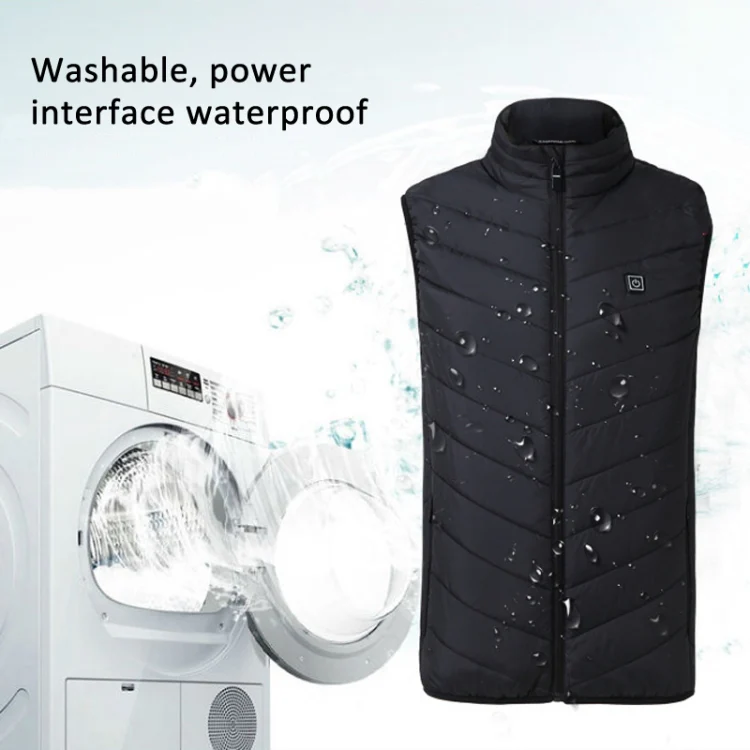 2 Area Single Control USB Electric Heating Undershirt Intelligent Warm Vest, Size: XXXXXXL(Red) - Image 6