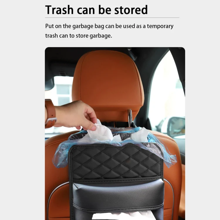 2 In 1 Car Seat Back Storage Hanging Tissue Bag, Style: Enlarged - Image 6