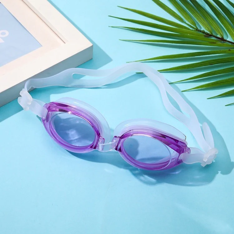 2 in 1 Diving Anti-fog HD Swimming Glasses + Earplugs Set for Children Adult(Purple) - Image 2