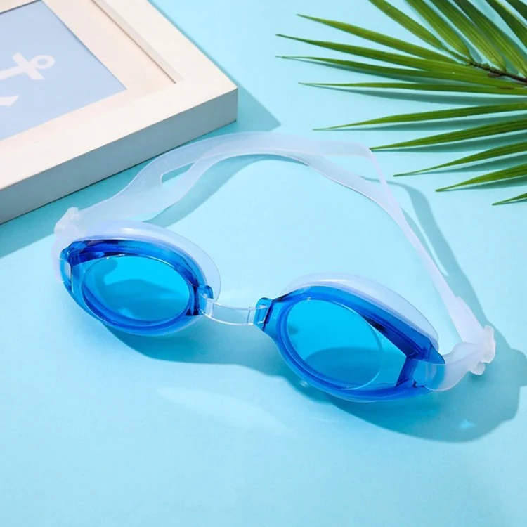 2 in 1 Diving Anti-fog HD Swimming Glasses + Earplugs Set for Children Adult(Royal Blue) - Image 2
