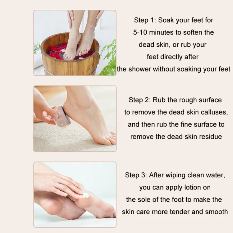 2 in 1 Double-sided Foot Grinder Crystal Glass Manual Epilator(Pink) - Image 10