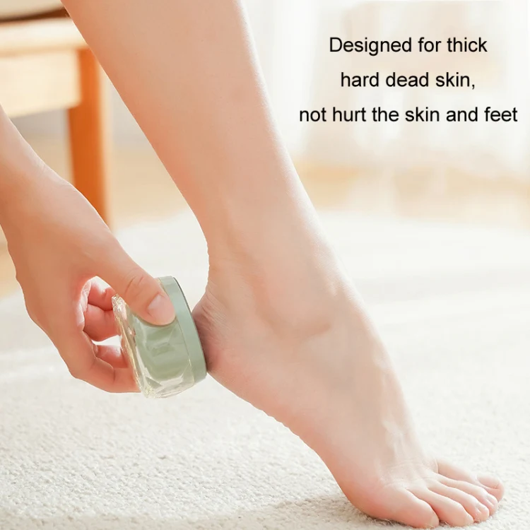 2 in 1 Double-sided Foot Grinder Crystal Glass Manual Epilator(Yellow) - Image 8