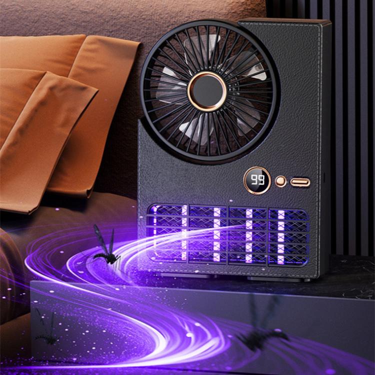 2-in-1 Household Electric Fan Mosquito Killer Lamp LED Digita lDesktop Fan, Color: Plug-in White - Image 9