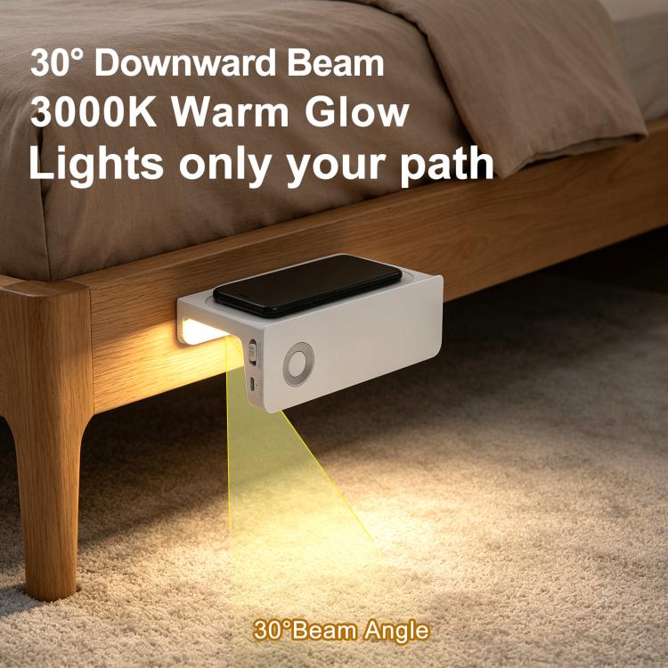 2-In-1 Motion Sensor Nightlight With Phone Shelf Rechargeable LED Sconce For Restroom(Warm Light)