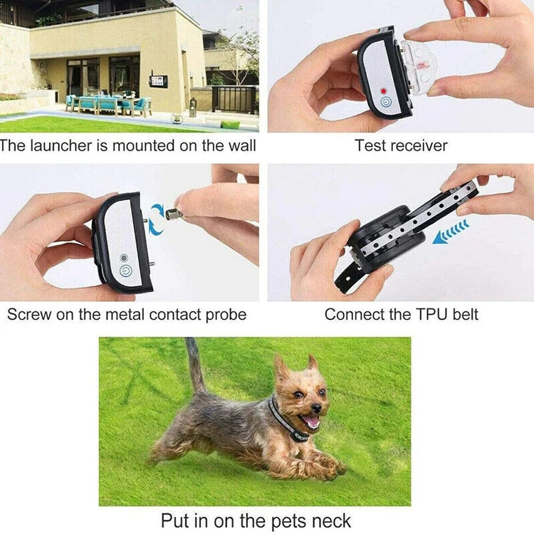 2 In 1 Pet Wireless Fence Bark Control Smart Dog Trainer, Set: 1 For 3 - Image 8