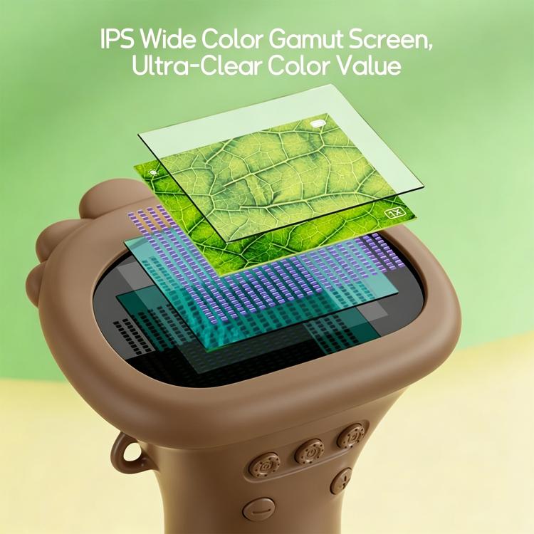 2 inch Screen Handheld Children Optical Microscope(Brown) - Image 7