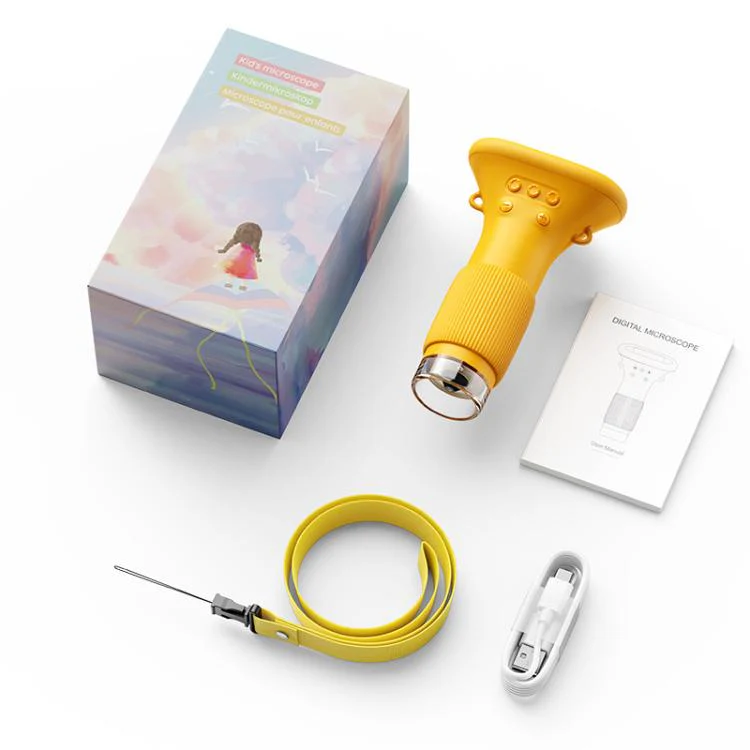 2 inch Screen Handheld Children Optical Microscope(Orange) - Image 10