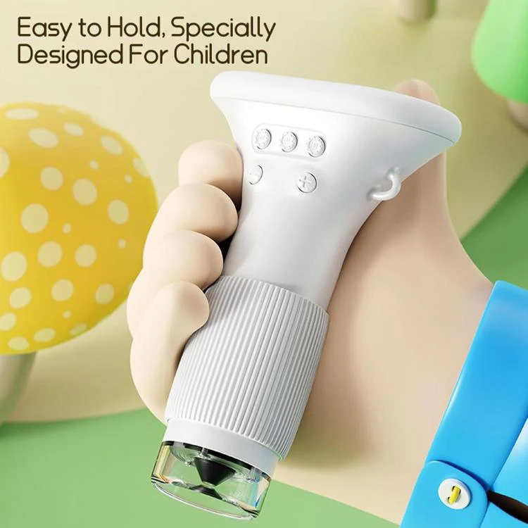 2 inch Screen Handheld Children Optical Microscope(White) - Image 8