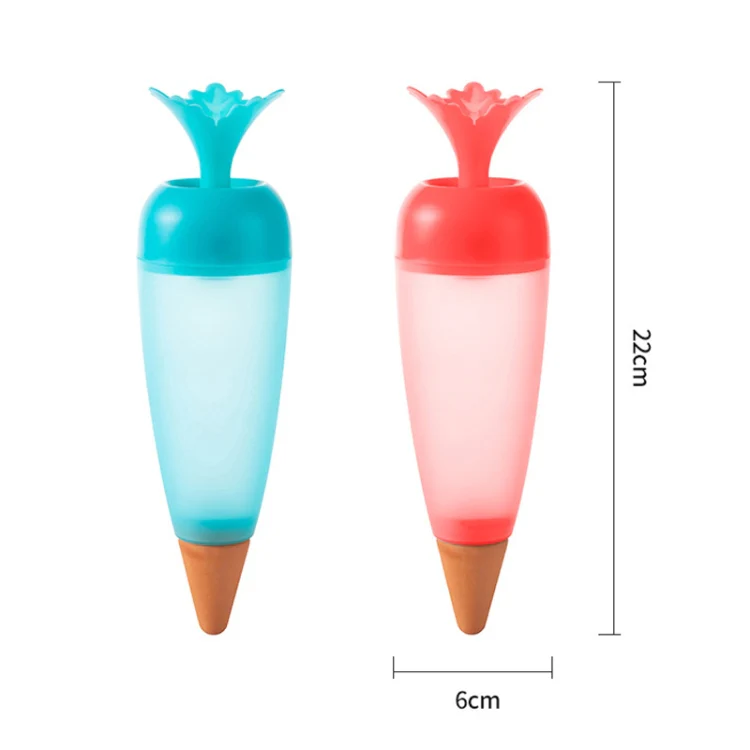 2 PCS Carrot-shaped Automatic Flower Watering Device Seepager(Red) - Image 2