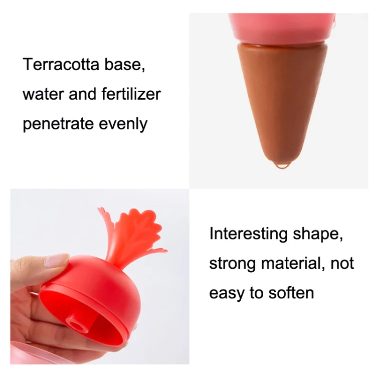 2 PCS Carrot-shaped Automatic Flower Watering Device Seepager(Red) - Image 3