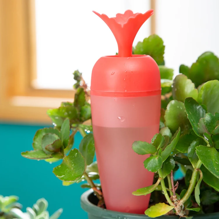 2 PCS Carrot-shaped Automatic Flower Watering Device Seepager(Red) - Image 4