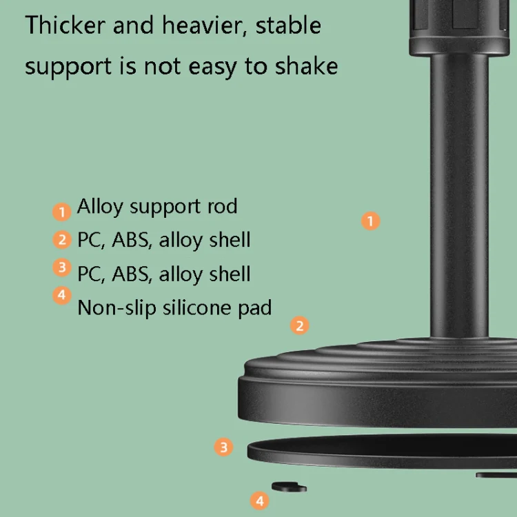 2 PCS Desktop Universal Retractable Multifunctional Mobile Phone Live Broadcast Stand, Specification: Three Positions - Image 3