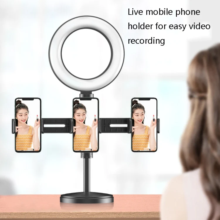 2 PCS Desktop Universal Retractable Multifunctional Mobile Phone Live Broadcast Stand, Specification: Three Positions - Image 6