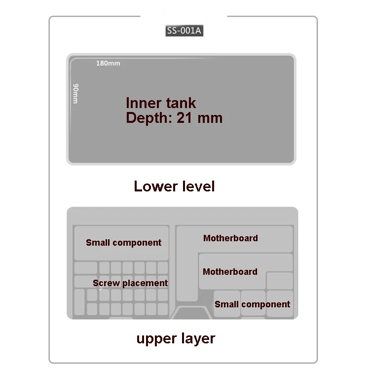 2 PCS Double-Layer Clamshell Mobile Phone Repair Parts Turnover Box Mobile Phone Disassembly Screw Component Storage Box - Image 3
