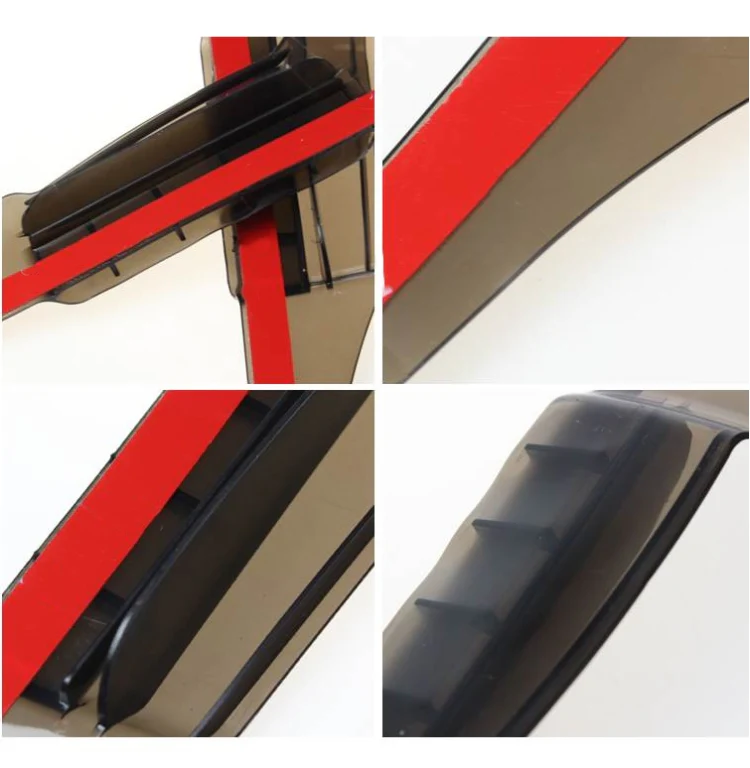 2 PCS Flexible Shielding Rain Board Rain Eyebrow with Wind Guide Apparatus for Car Rearview Mirrors(Black) - Image 2
