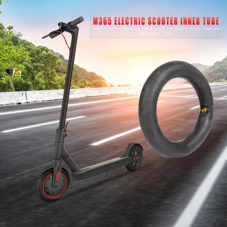 2 PCS For Xiaomi Mijia M365 Electric Scooter 8.5 inch Rubber Padded Tire Inner Tube with Valve Cover(Black) - Image 7