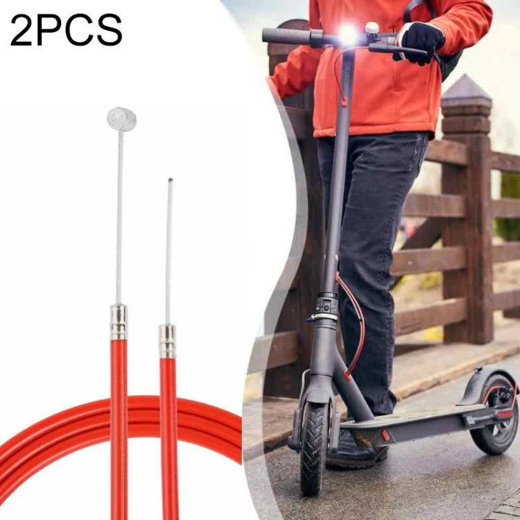 2 PCS For Xiaomi Mijia M365 Electric Scooter Rear Disc Brake Cable Brake Pipeline(Red)