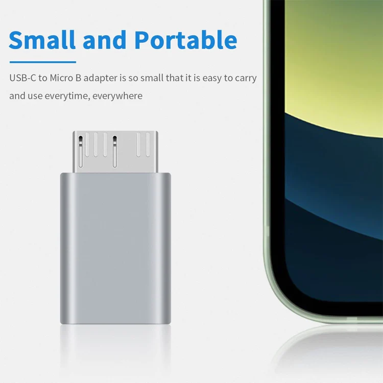 2 PCS JUNSUNMAY USB-C / Type-C Female to Male USB 3.0 Micro B Adapter Converter - Image 4