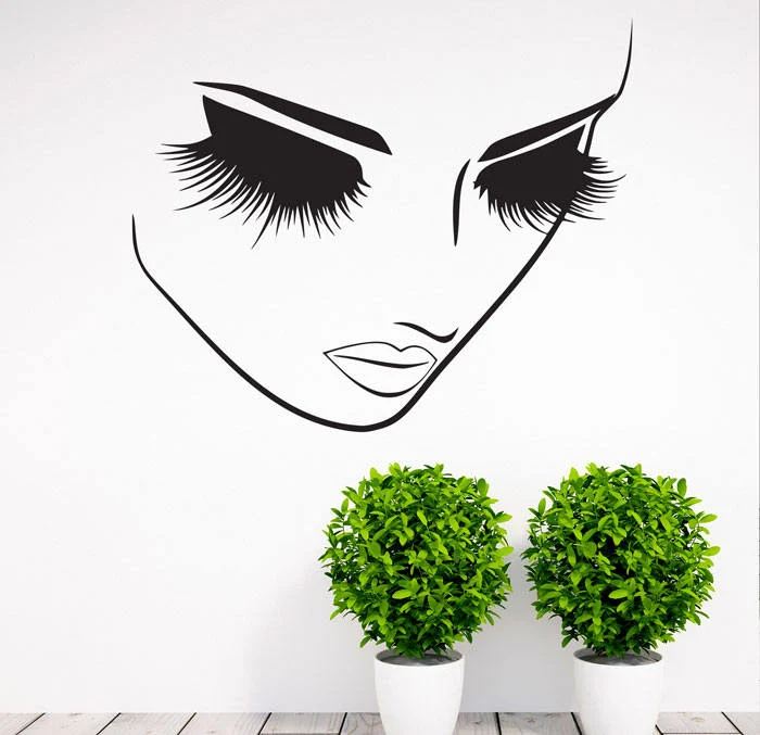 2 PCS Makeup Wall Salon Wall Beauty Studio Wall Art Decoration Sticker Wall Sticker, Size:57×49cm - Image 3