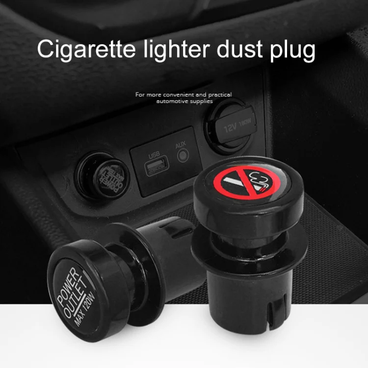 2 PCS / Set Car Cigarette Lighter Dust Cover Plug - Image 7