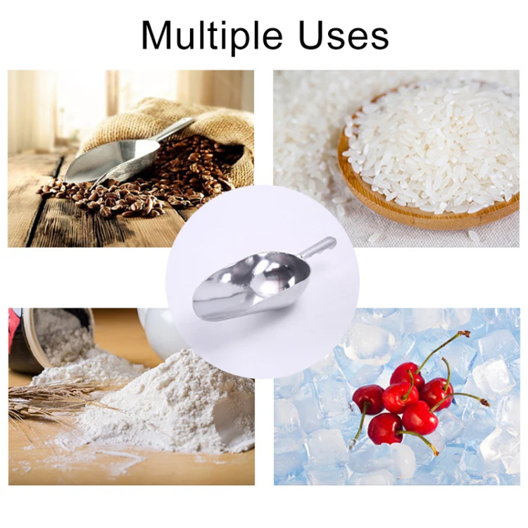 2 PCS Stainless Steel Multifunctional Shovel Aluminum Alloy Ice Shovel Food Tea Shovel Tea Spoon, Size:M - Image 7
