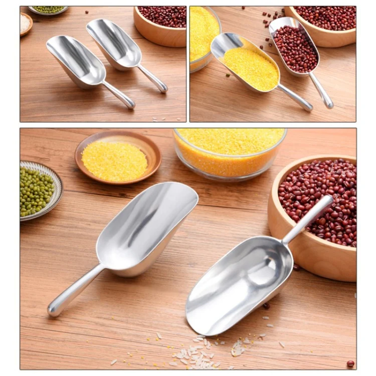 2 PCS Stainless Steel Multifunctional Shovel Aluminum Alloy Ice Shovel Food Tea Shovel Tea Spoon, Size:M - Image 9