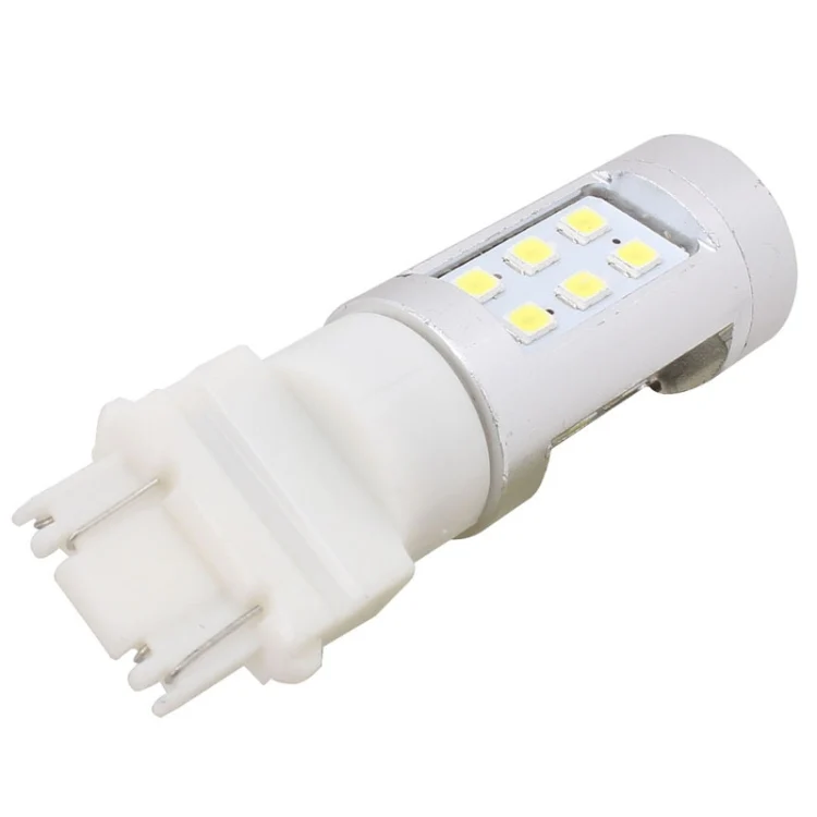 2 PCS T25 4.2W 630LM White Light Dual Wires 21 LED 2835 SMD Car Brake Light Daytime Running Light Bulb,  DC 12V - Image 3