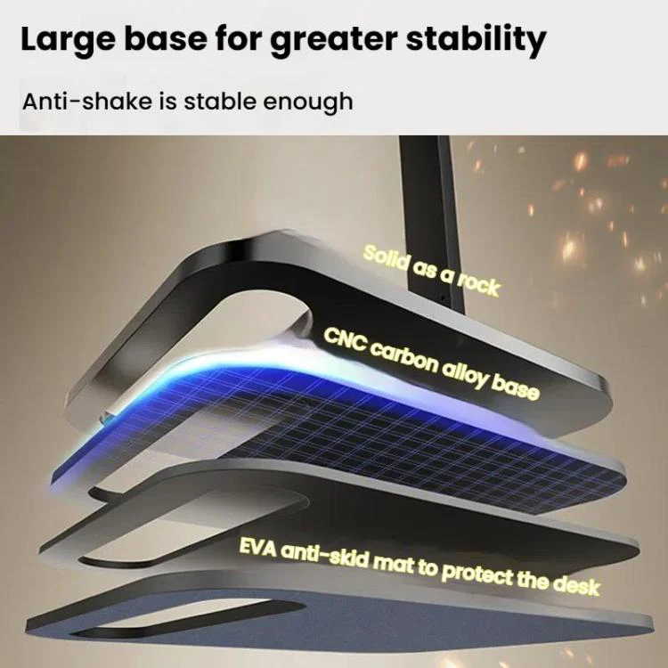 2-session Phone Tablet Monitor Desktop Stand Height and Angle Adjustable Bracket for Screen Within 17.3 Inch - Image 5