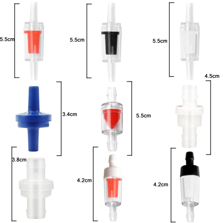20 PCS Fish Tank Oxygen Pump Trachea Check Valve, Specification: 4mm (White Black) - Image 3