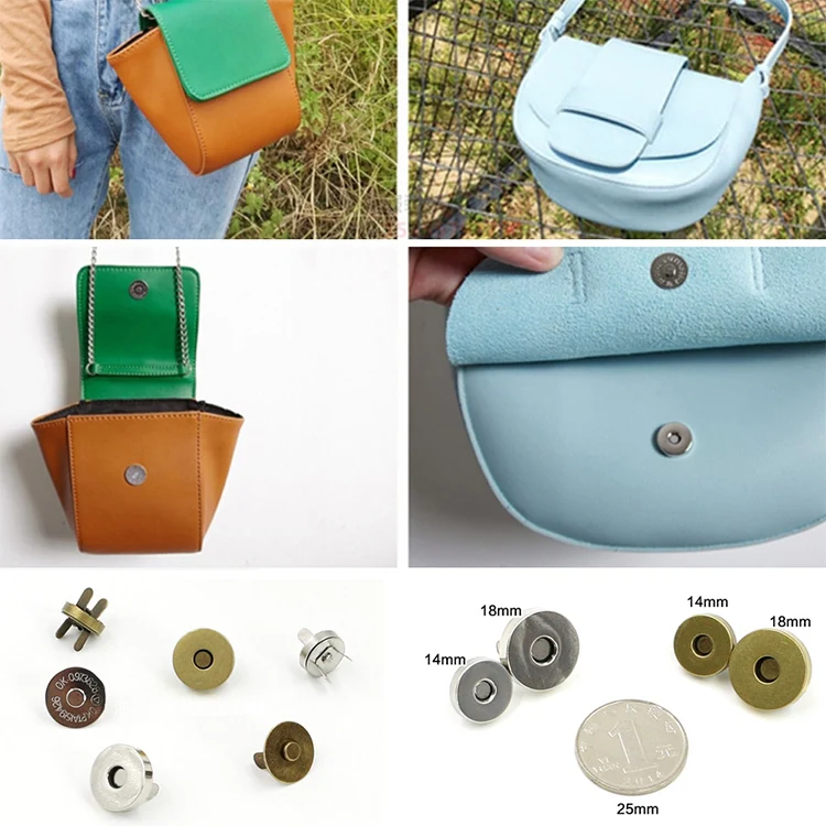 20 PCS Luggage Snap Buckle 10 Sets of 1.4 cm + 1.8 cm Bronze and Silver - Image 5