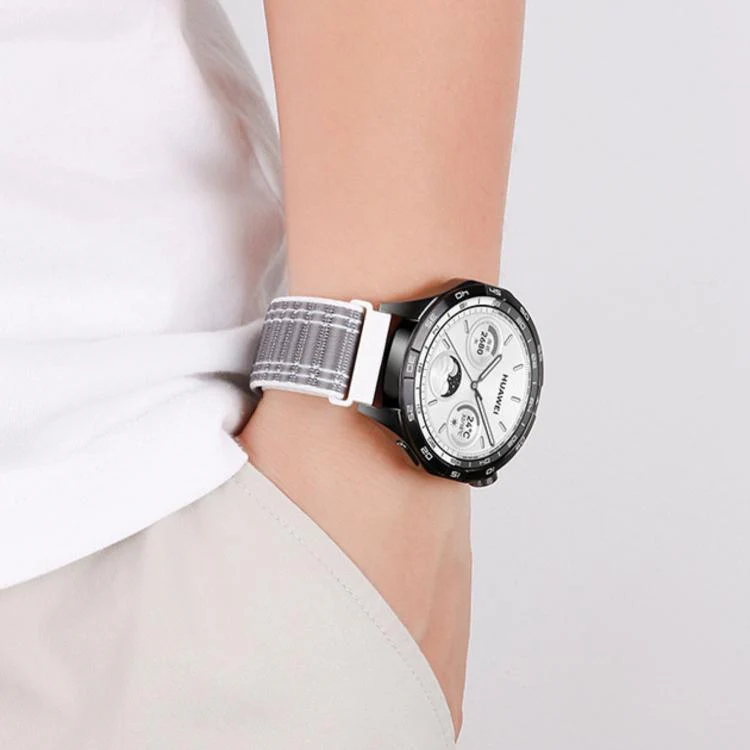 20mm Wave Texture Nylon Hook And Loop Fastener Watch Band(Black) - Image 8