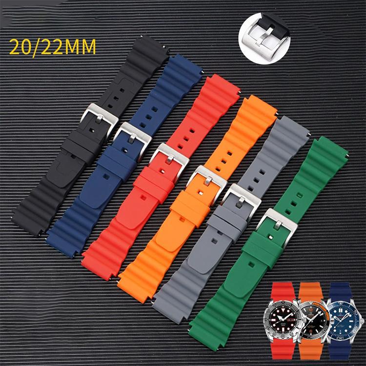 20mm xDfind Silver Buckle Silicone Watch Band(Red) - Image 7
