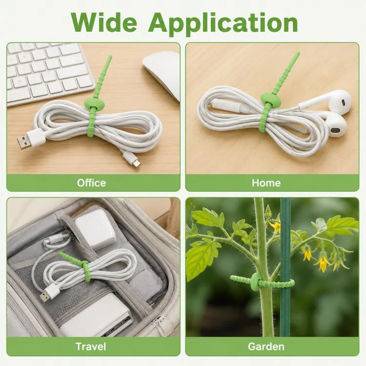 20pcs 15cm DIY Silicone Ties Data Cable Winder Organizer(Random Color Delivery) - Image 8