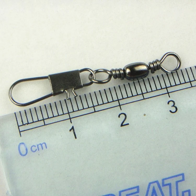 20pcs 8# 3.5cm Fishing Connectors Barrel Swivel with Safety Snap Ring - Image 7