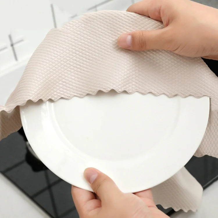 20pcs Non-Marking And Easy-To-Dry Fish Scale Rags Kitchen Cleaning Towels, Random Color Delivery, Specification: 25x25cm(Bulk, No Packaging) - Image 5