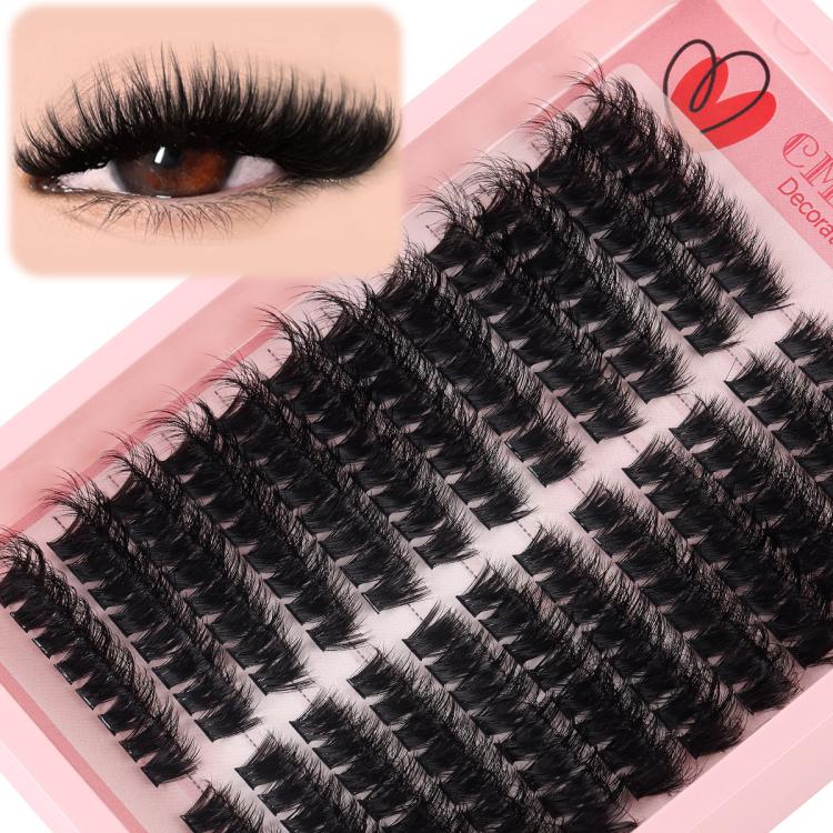216 Dense Clusters DIY Segmented Eyelash Extensions Naturally Curled Single Cluster False Eyelashes, Specification: DIY-SET-600(100D)
