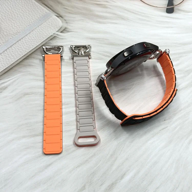 22mm D-shaped Tri-beads Magnetic Silicone Watch Band(Starlight) - Image 3