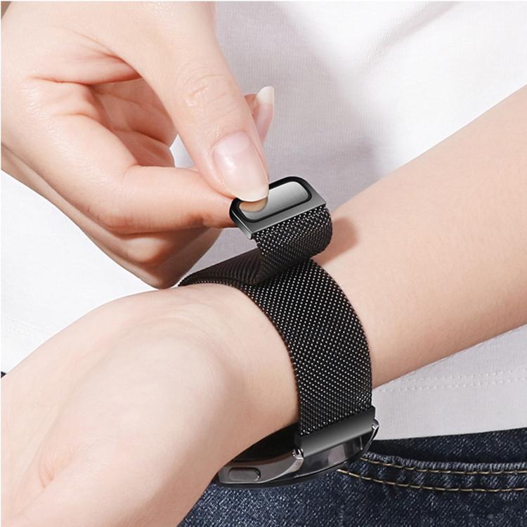 22mm Press Snap Milanese Magnetic Stainless Steel Watch Band(Dark Blue) - Image 6
